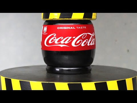 experiment 100 hydraulic press vs Coco cola | hydraulic press test| bacfacts