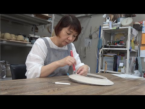 高級デコレーション皿を作るプロセス。京都の人気工房！