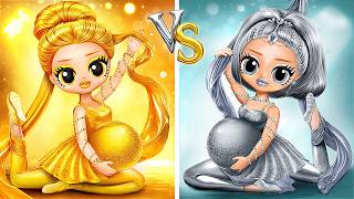 Gold vs Silver LOL Gymnast Sisters Growing Up! LOL OMG DIYs
