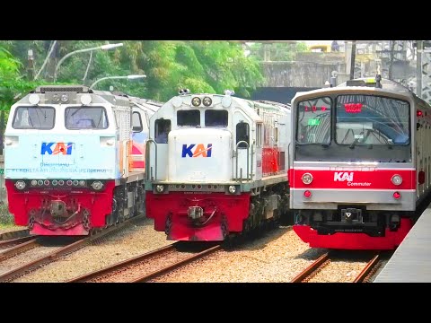 RAMAINYA KERETA API KRL STASIUN Ada MOMENT KERETA TERBARU PERTAMA KALI KA JAYABAYA RANGKAIAN SS NG !