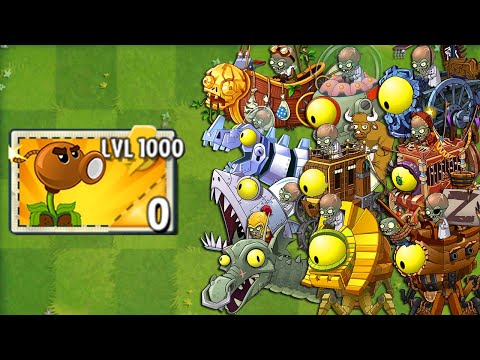 PvZ 2 Every PEA Plants LEVEL 1000 Attack PvZ 2 ALL Final Bosses Fight! in Plants vs Zombies 2 Mod