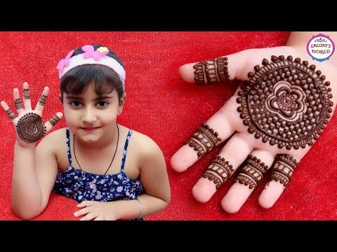 Mehndi Designs For Kids Hand | Mehndi For Beginners | Gol Tikki by Jyoti Sachdeva