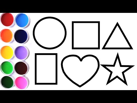 Aprende Dibujar y Colorear las Figuras Geométricas ⭐️❤️🌕 Dibujos Para Niños Paso a Paso | FunKeepArt