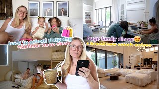 back to school shopping, new couch arrives + huge family dinner!