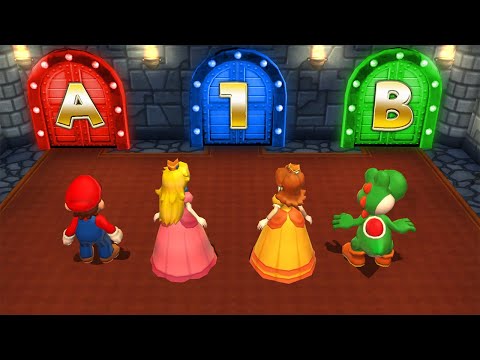 Mario Party 9 Minigames - Mario Vs Yoshi Vs Peach Vs Daisy (Master Difficulty)