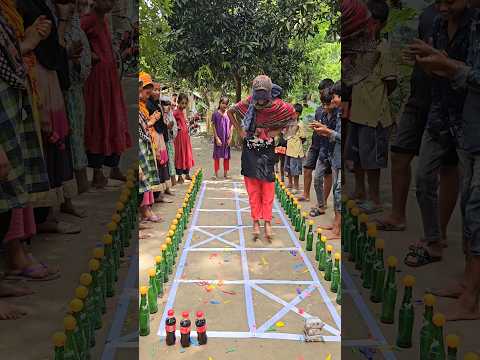 "Excellent game' চোখ বে'ধে! উ'ল্টা চলা খেলা!! #shorts #trending #gramerkhela #villagegame