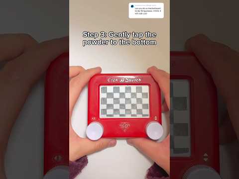 See through checkerboard on an Etch A Sketch #art #checkerboard