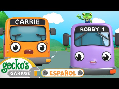 Gecko sobre el autobús en la carretera🚌| 🐸 Garaje de Gecko | Carros para niños | Videos educativos