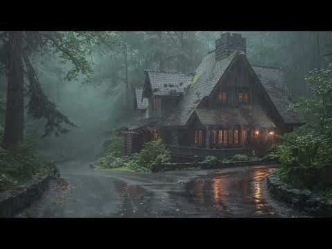 Fall into Sleep in Under 3 Minutes with Heavy Rain & Thunder on a Metal Roof of Farmhouse at Night