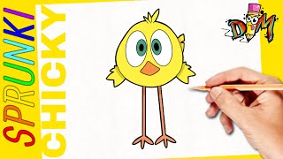 Como Dibujar MY SPRUNKI OC: Chicky | paso a paso | how to draw sprunki oc: