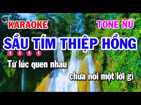 Karaoke Sầu Tím Thiệp Hồng – Tone Nữ Nhạc Sống Bolero Trữ Tình Hay Nhất