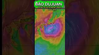 Bão Dujuan áp sát Nhật Bản gió rất mạnh kèm mưa lớn #baodujuan #nhatban