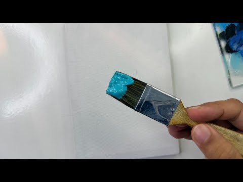 Easy Northern lights painting / acrylic painting tutorial for beginners/ step by step