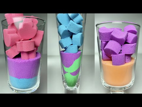 Very Satisfying and Relaxing, Kinetic Sand ASMR, Drop and squish