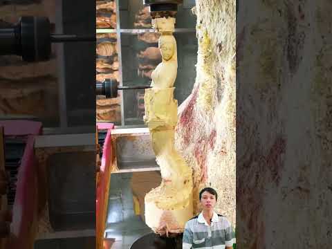 Kỹ thuật điêu khắc gỗ 3D #viral #satisfying #mechanic #trending