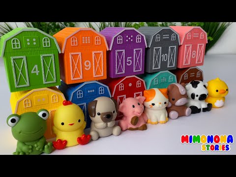 Granjitas sorpresa de colores para niños 🐸🐔 Videos educativos ✨ Mimonona Stories