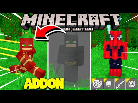 SAIU!!! NOVO ADDON/MOD INCRÍVEL DE HERÓIS PARA MINECRAFT PE 1.21! (MINECRAFT BEDROCK)