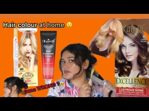 😱Hair Color at home gone Wrong❓| Kamill Golden Blonde & light brown hair color ✨ #haircolor #blonde