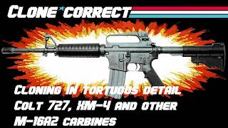 M-16A2 carbines. Colt 727, XM-4 & more. History, parts, & cloning of the rifle from Blackhawk Down.