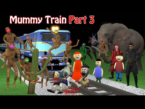 Gulli Bulli And Mummy's Train Part 3 | Mummy In Train | Mummy Horror Movie| Gulli Bulli | MJOH Toons