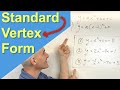 Converting Quadratic Functions: Standard to Vertex Form