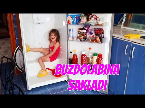 ESİLA İLE TEMİZLİK YAPIYORUZ BUZDOLABINA SAKLANDI 😱😱