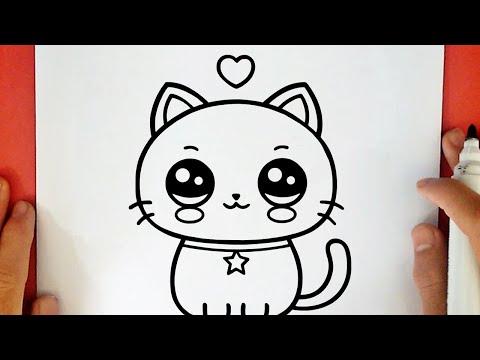 COMO DIBUJAR UN GATO KAWAII