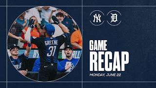 Game Highlights: Framber Strikes Out 8 and Riley Greene Homers, Tigers Win vs. Yankees | 6/22/26