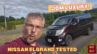 V6 luxury MPV JDM-style! Nissan Elgrand Highway Star (E51) tested!