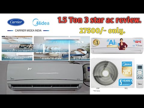 Midea 1.5 ton 3 star inverter ac honest review. Only 27500/- Most value for money ac?