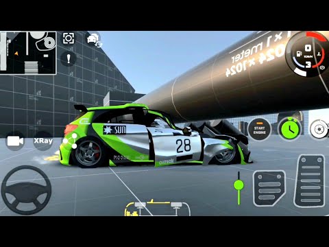 Car Crash Simulator Drive CSX - Green Rally Car (High Speed Crash)