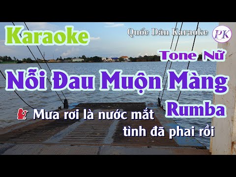 Karaoke Nỗi Đau Muộn Màng | Rumba | Tone Nữ (Cm,Tp:90) | Quốc Dân Karaoke