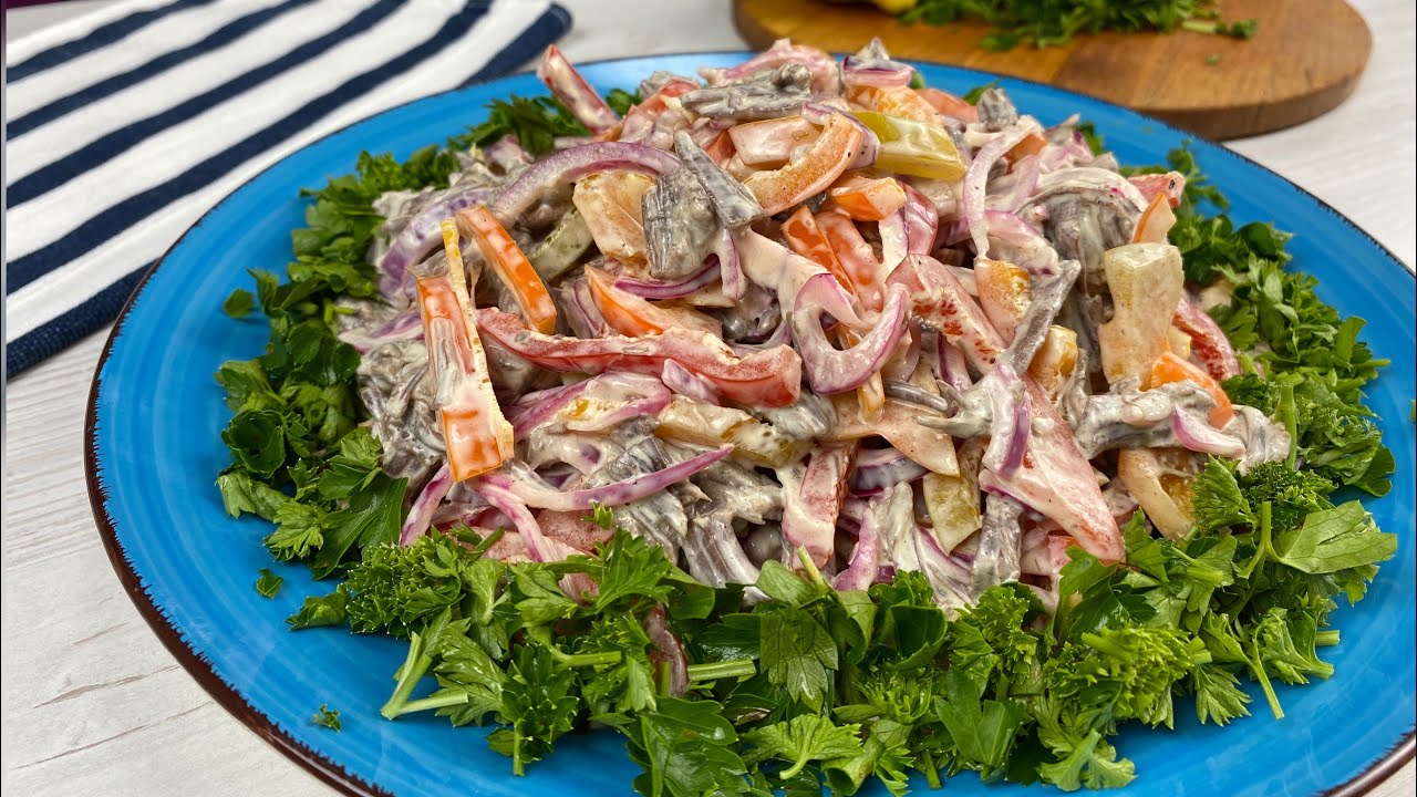 Всего 3 продукта в составе САЛАТА, но как же ВКУСНО! На праздник, то что надо!
