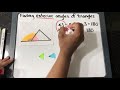 Finding Exterior Angles of Triangles