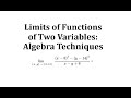 Understanding Limits and Algebraic Techniques
