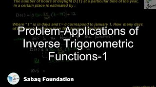 Problem-Applications of Inverse Trigonometric Functions-1