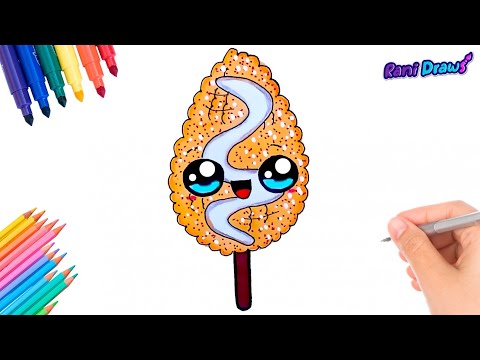 Cómo dibujar un ELOTE PREPARADO KAWAII - dibujos fáciles Paso a paso