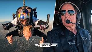 BEHIND THE SCENES! Martin Brundle flying and Sky F1's EPIC Vegas Parachute jump