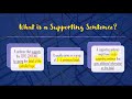 Crafting Effective Supporting Sentences