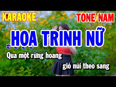 Karaoke Hoa Trinh Nữ Tone Nam | Nhạc Sống Dễ Hát Mới