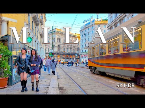 MILAN ITALY 🇮🇹 4K Walking tour in Grandiose cosmopolitan metropolis / One of the richest city Europe