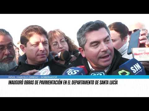 Orrego inauguró obras de pavimentación en Santa Lucía