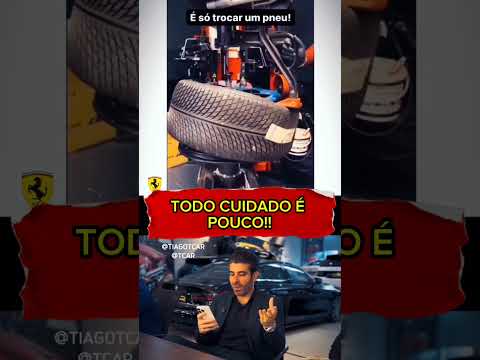 SÓ UMA TROCA DE PNEU DE UMA FERRARI PUROSANGUE  AVALIADA EM 8 MILHÕES #tcar #tcarimports #ferrari