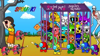 어몽어스 Among Us VS Squidgame & Sprunki | Funny Animation Games