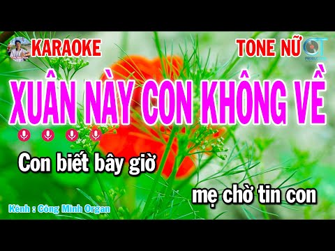 Karaoke Xuân Này Con Không Về Tone Nữ Nhạc Xuân 2025