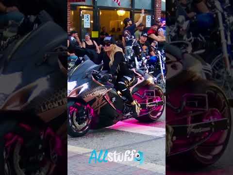 Got caught jamming to Usher at Biketoberfest 🙈 #LightRoseGold x Nina |  Custom Hayabusa #shorts