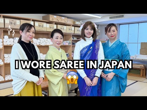 🇮🇳INDIAN GIRL WEARING SAREE IN JAPAN!?😨