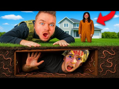 The CREEPY STRANGER Trapped Us in a CURSED COFFIN! Infested With WORMS!