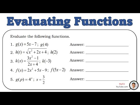 Grade 11 | Evaluating Functions | General Mathematics