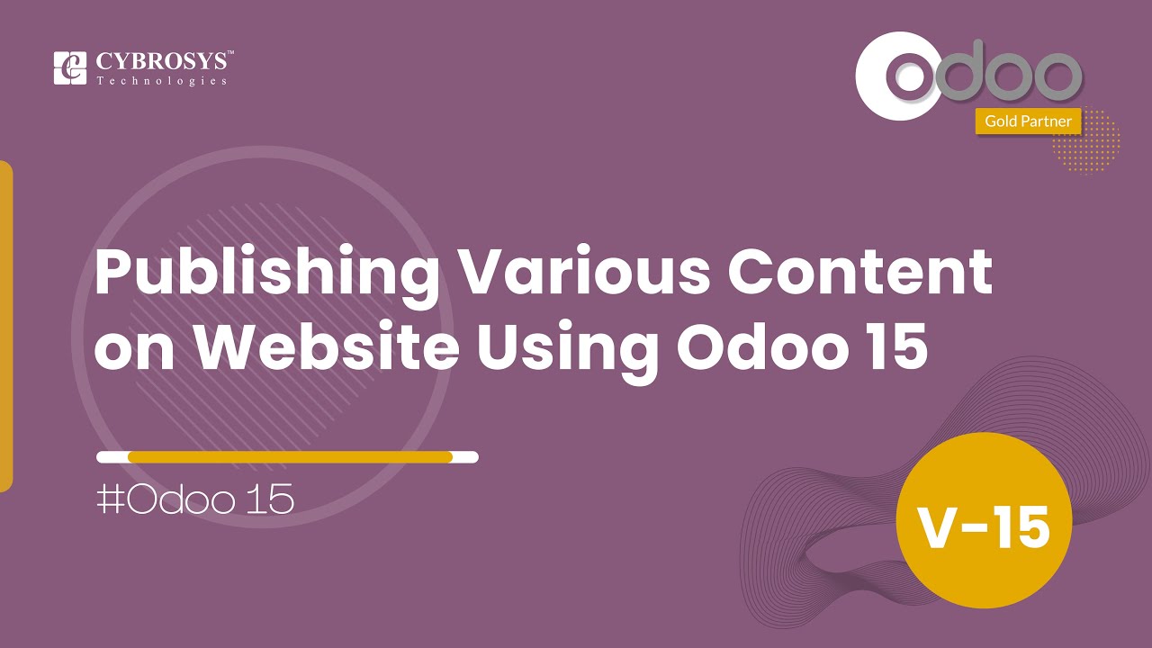 Publishing Various Content on Website Using Odoo 15 | Odoo Functional videos | 24.06.2022

This video discusses the usage of Odoo 15 in publishing content on your website. Video Content ------------------------ 00:00 ...